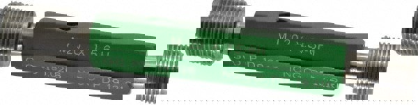 Plug Thread Gage: M20x1.50 Thread, 6H Class, Double End, Go & No Go